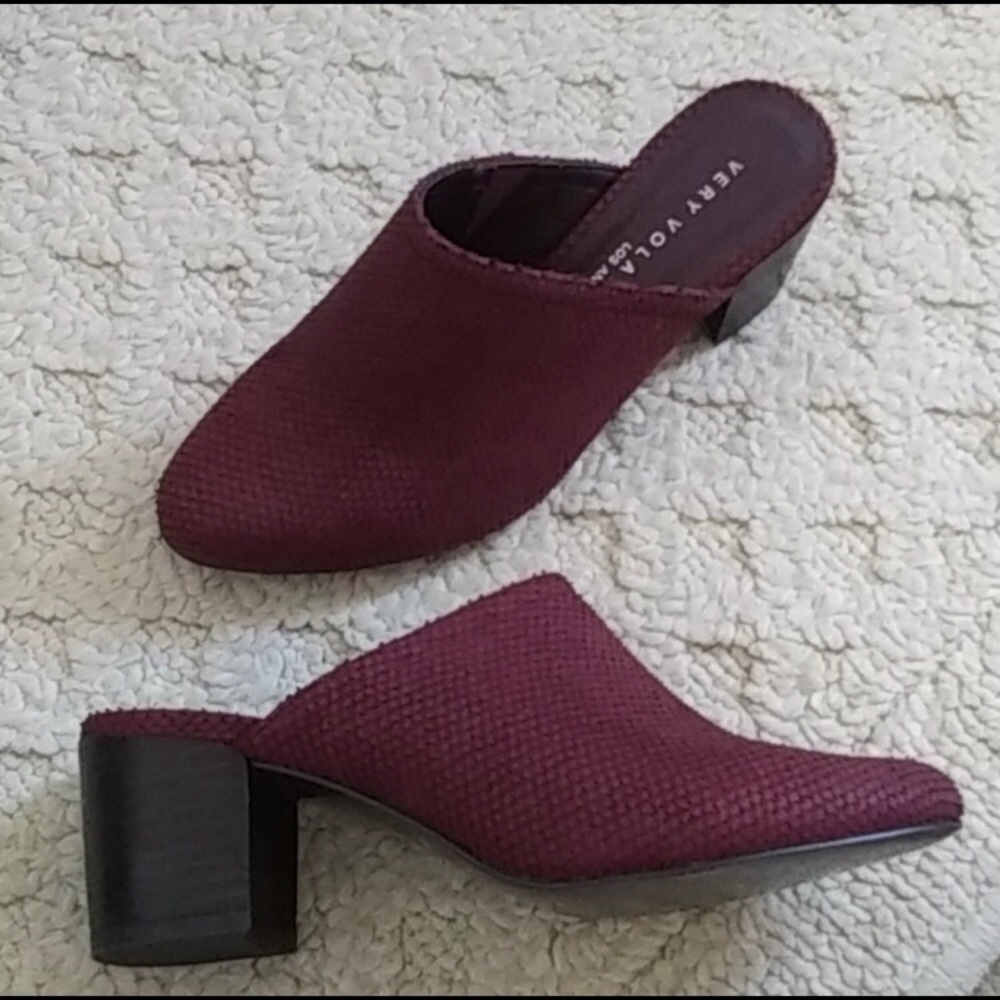 Very Volatile Burgundy Mules